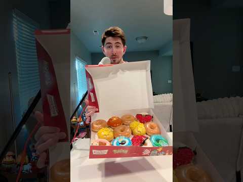 Trying the New Krispy Kreme Pokémon Donuts #asmr #mukbang