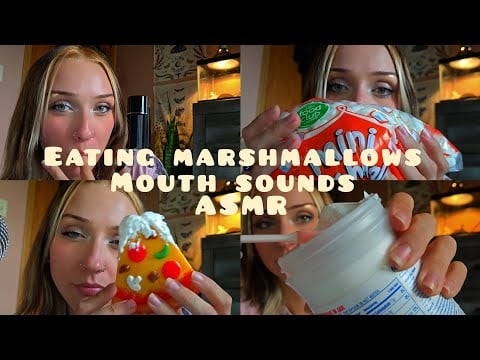 Eating marshmallow asmr // mouth sounds