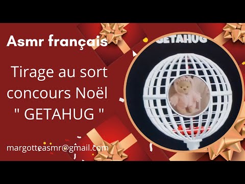 Asmr français, résultat du tirage au sort, pour le concours de Noël "GETAHUG ", bonne chance 🍀🍀🍀
