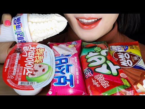 ASMR Korean Ice Cream and Popsicles Eating Sounds Mukbang