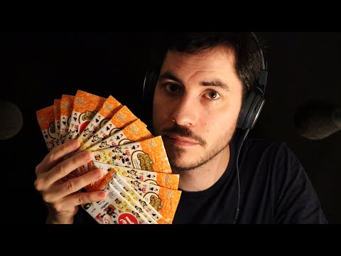ASMR ouverture boosters cartes Animal Crossing