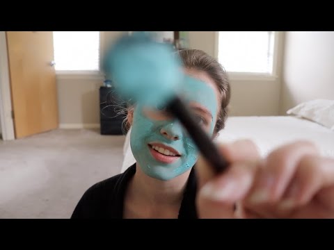 ASMR Skincare Application An extra tingly face mask for you! #vintage # ...