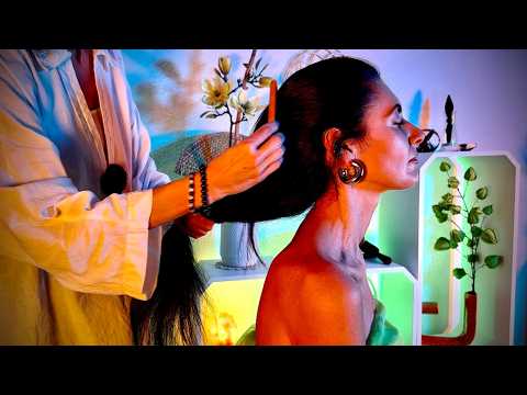 ASMR Persona Reale ✨ Scalp Massage 💆🏻‍♀️ Massaggio Relax Collo Spalle e Schiena ✨ Pulizia Energetica