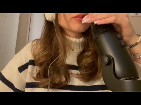ASMR Random Triggers 🤍 (Candle Tapping, Mic Brushing, Tingly Whispers, Lip Gloss, etc!)