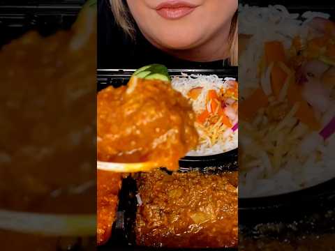 INDIAN SPICY MEAT THALI #asmr #indianfood #food #mukbang #shorts