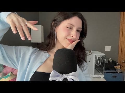 ASMR relaxing hand movements & hand sounds ❤︎₊ ⊹ brushing you, whispers, lofi ~