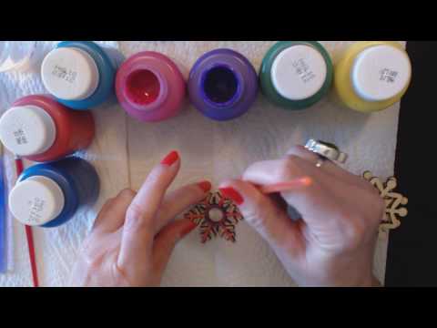 ASMR Soft Spoken ~ Ramble + Painting Wooden Snowflakes