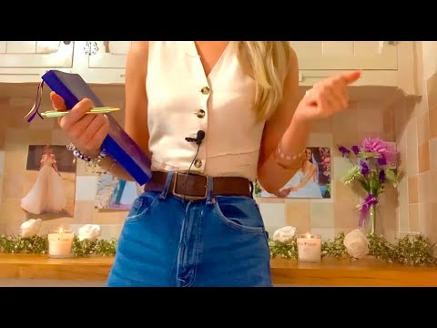 ASMR - Wedding planner (dress selecting, measuring, organizing!) Part 1