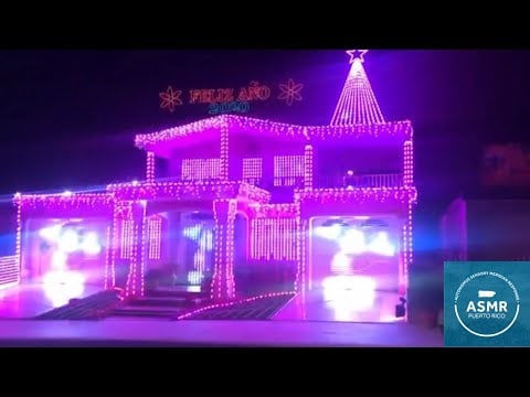 Christmas Lights in Puerto Rico | Holiday Night Ambience | Relaxing ASMR