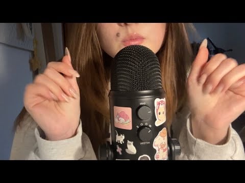 chaotic asmr ⋆˚꩜｡ mouth sounds, mic triggers, fabric scratching & more (no talking)