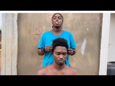 Asmr ✨ hair massage with bubblegum chewing sound / OUTDOOR ASMR