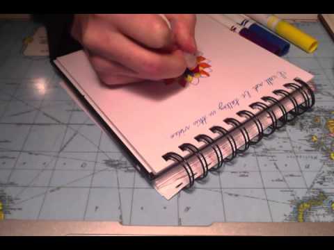 Doodles and colouring and cursive writing ASMR