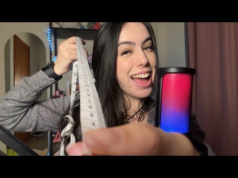 ASMR- TIRANDO SUAS MEDIDAS! (Sons de boca e sons de fita) 