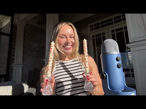 ASMR | painting candles for valentine’s day ♥️