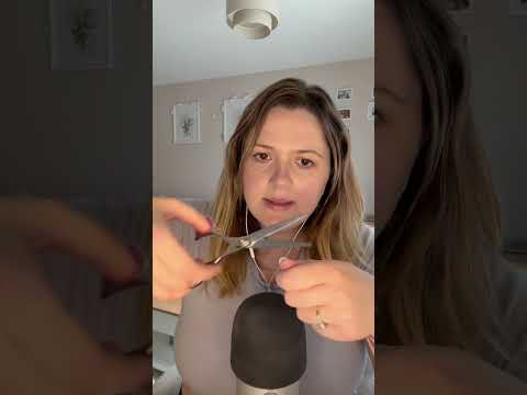ASMR Virtual Haircut ✂️ Whisper & Scissor Sounds (Split End Trimming) #shorts