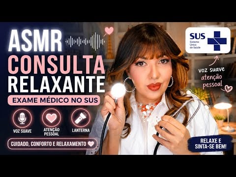 ASMR Consulta médica no SUS #Lanterna #luvas #Vozsuave