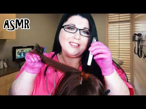 ASMR Doctor Scalp Check and Treatment Roleplay (Dry Scalp, Lice) (Scalp Massage, Real Hair, Gloves)