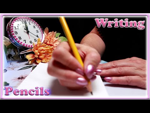 ASMR | Writing With Pencils | Paper Sounds | Clock Ticking | No Talking