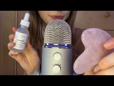 ASMR Doing Your Skincare Before Bed 🛏️