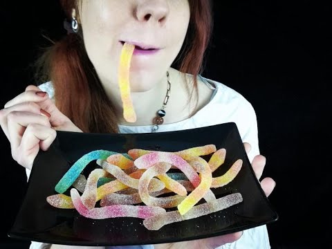 ASMR | SOUR GUMMY SNAKES | TSSSNAKE ACID | FIZZLED CANDY (No Talking) | Eating Sounds