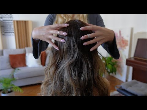 ASMR soft spoken super crisp and tingly head massage and scalp check for deep relaxation