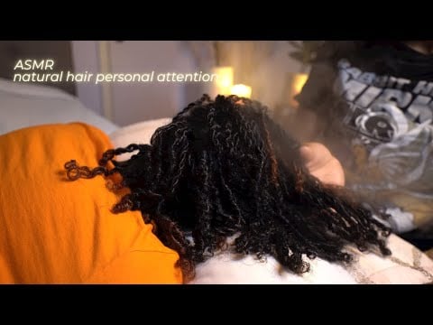 ASMR | Most Relaxing Scalp Scratching on Natural Hair ☁️ Scalp Oiling & Steamy Hair Treatment