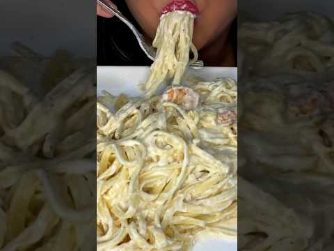 Shrimp Fettuccine Pasta #asmr #pasta #food