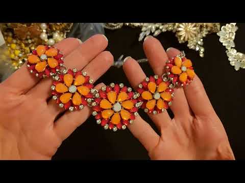 ASMR | Rhinestone Jewelry/Necklaces Show & Tell Part 8 (Whisper)