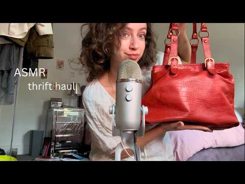 ASMR Thrift and Beauty Haul | soft spoken | close whispers | over-explaining