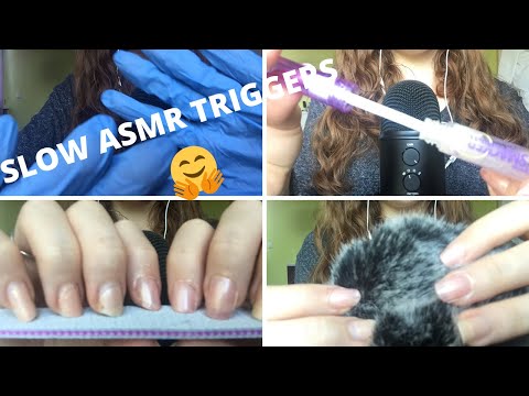 ASMR - SLOW TRIGGERS for SLEEP😴😊 (read description)