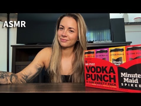 ASMR | Minute Maid Spiked Punch Review 🍓🍍🍇