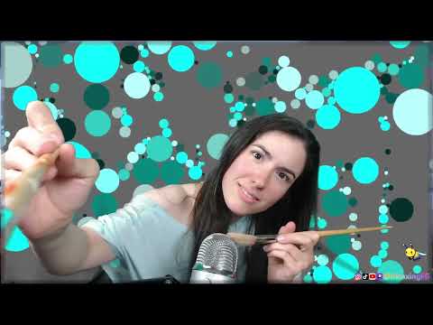 ASMR - Paint Brush Mic Rubs