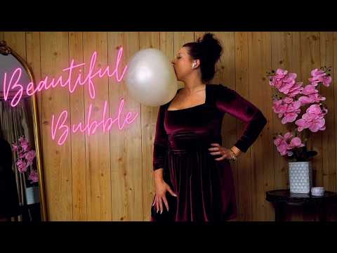 Blowing Bubbles In My Favorite Burgundy Velvet Dress