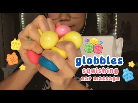 asmr | sticky globbles squishing, pulling, and massaging your ears (whispering only)