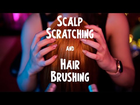 ASMR Scalp Scratching and Hair Brushing 💎 No talking, Rode nt5