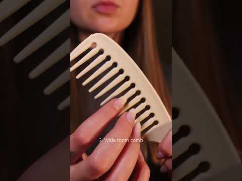 Which hairbrushing sound is your favorite?  #asmr #notalking #hairbrushing #layeredsounds