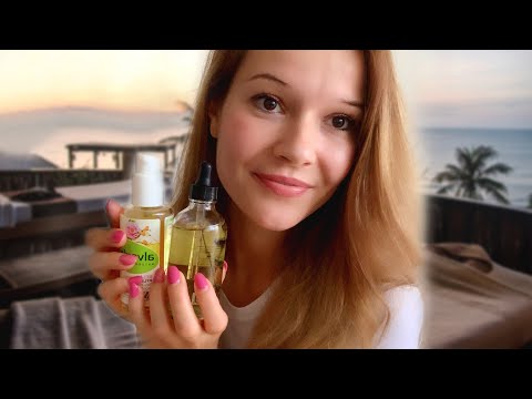 ASMR full body massage roleplay, massage oil (german)