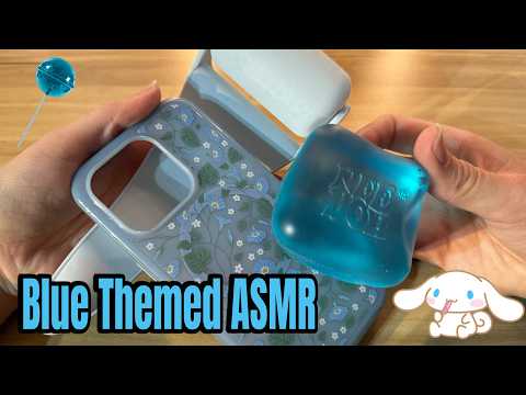 ASMR | 20 Different ASMR Triggers and Sounds Blue Themed ✩°🌊🎧✮💙🧿🩵