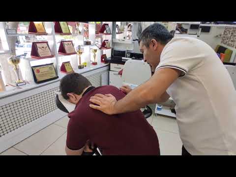 ASMR TURKISH BERBER PERFECT MASSAGE / BEST BODY MASSAGE ON A CHAIR WITH ASMR MUNUR ONKAN