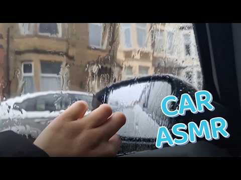 ASMR IN THE CAR (Camera Tapping, Fast Tapping, Scratching, Rain Sounds, No Talking) 🌧️🚗 [Looped]