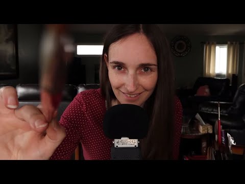 Different ASMR Triggers At An Art Desk with Whispering ^_^