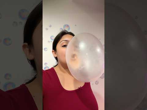 BIG BUBBLE ASMR | blowing a huge bubble popping sounds