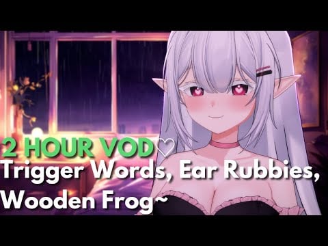 ASMR Trigger Words, Ear Rubbies, Wooden Frog! ~ ♡ (Binaural) (3DIO)