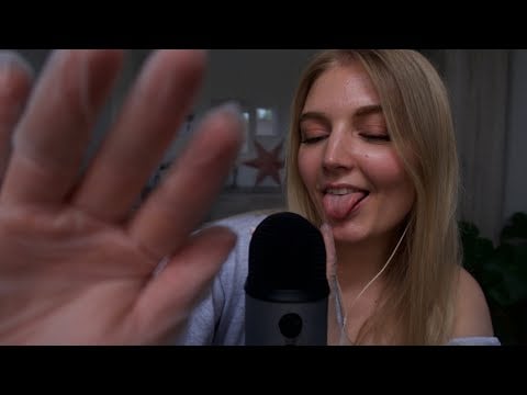 ASMR Mouth Sounds & Glove Hand Movements