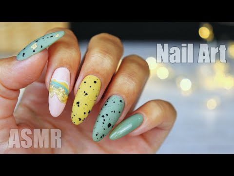 ASMR Nail Art Tutorial Design 💅 АСМР Делаю Матовый МАНИКЮР с фольгой Дизайн ногтей 100% МУРАШКИ