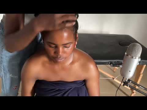 Intense body massage, neck and shoulder massage, back massage for sleep with gum chewing asmr