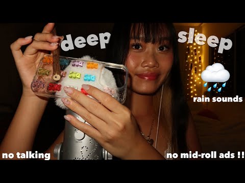 the ultimate sleep aid ASMR 🌧️ྀི˚.༘⋆ (no mid-roll ads, no talking, dark mode + rain sounds)