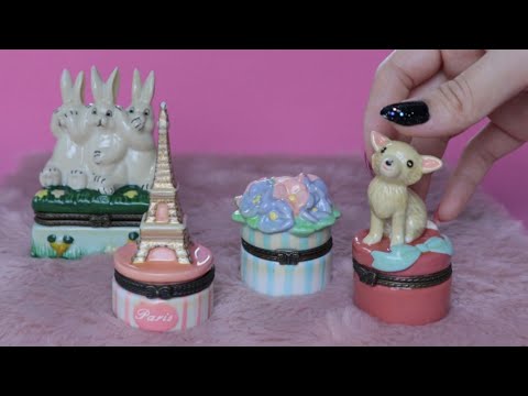 (ASMR) Objetos Delicados 🎀 Coleção de Mini Porta Joias 💎