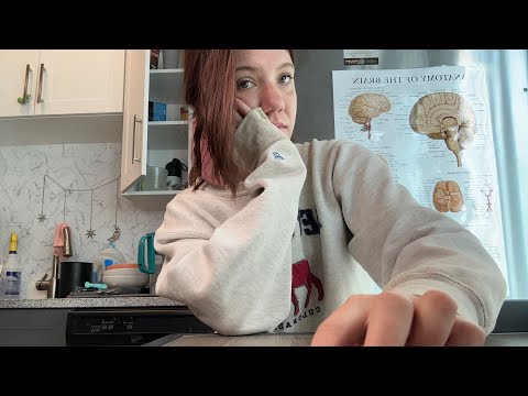 ASMR table tapping, hand sounds and movements// soft spoken