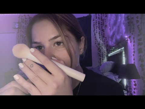 ♡ ASMR - mic/camera brushing | repeating trigger words | air tracing | hand movements